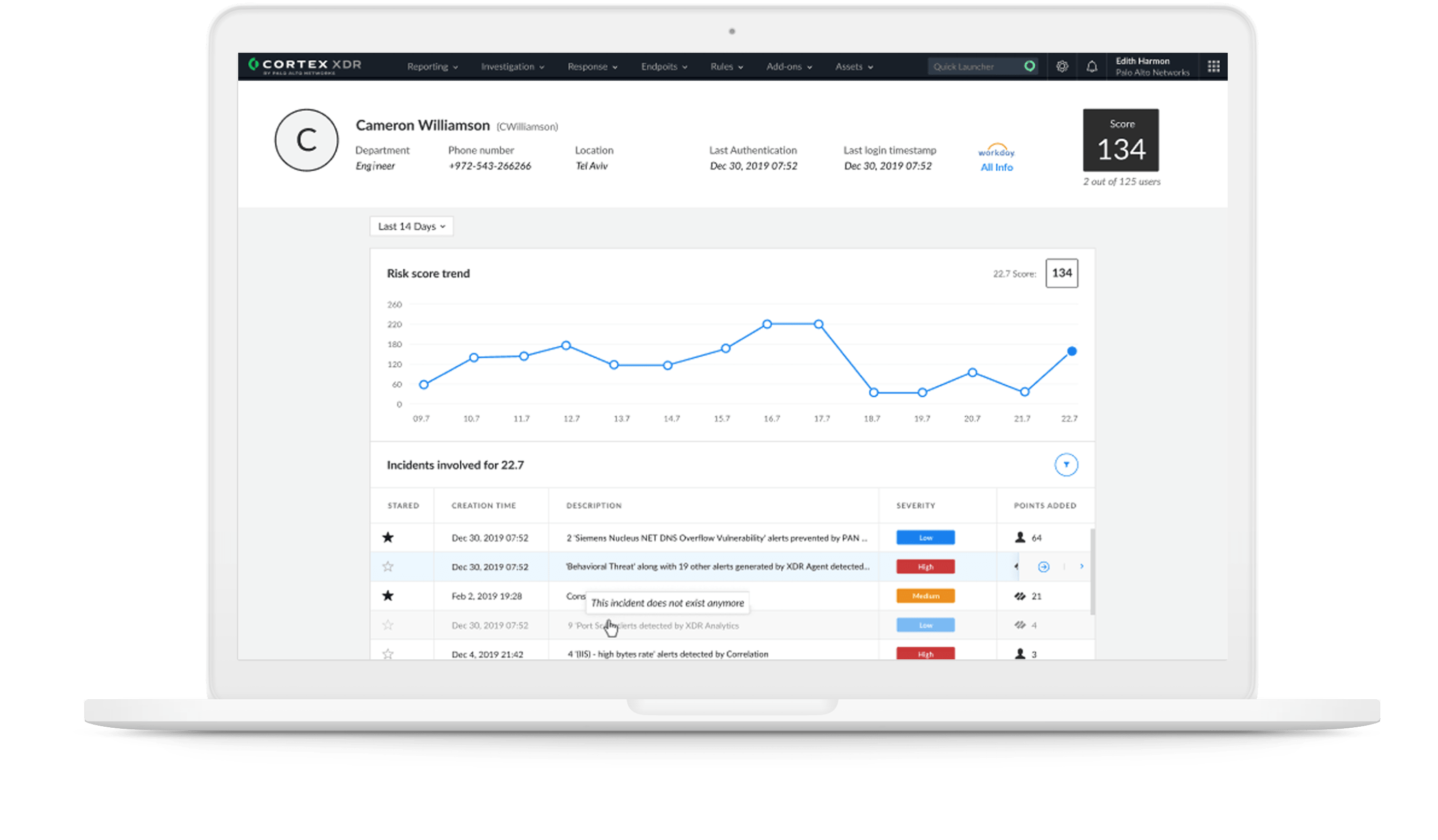 Concentre-se em ameaças baseadas no usuário com Análise de identidade