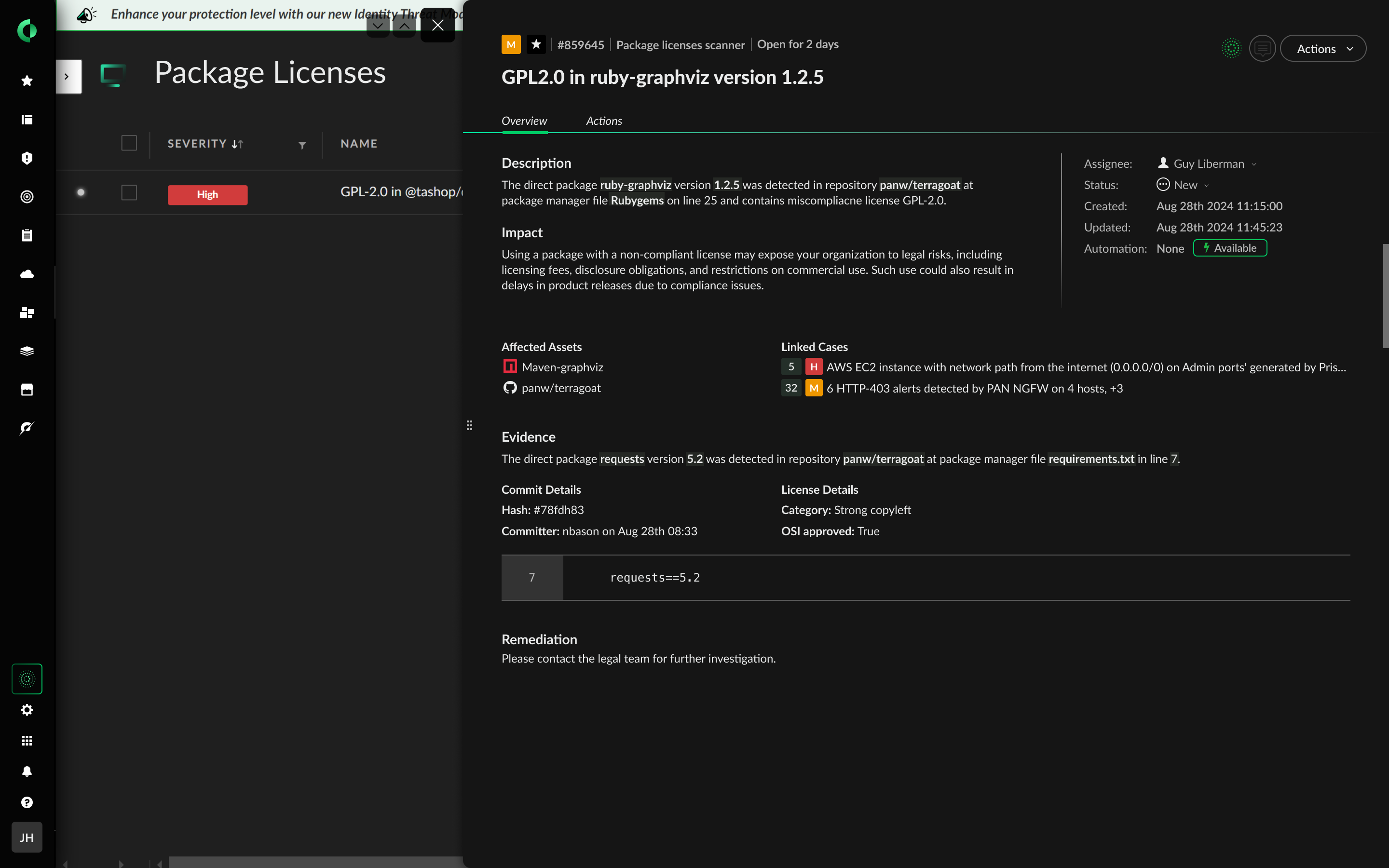 Conformidade com a licença OSS