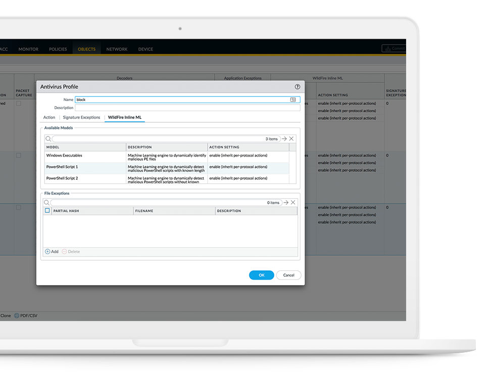 Interrompa ameaças em tempo real