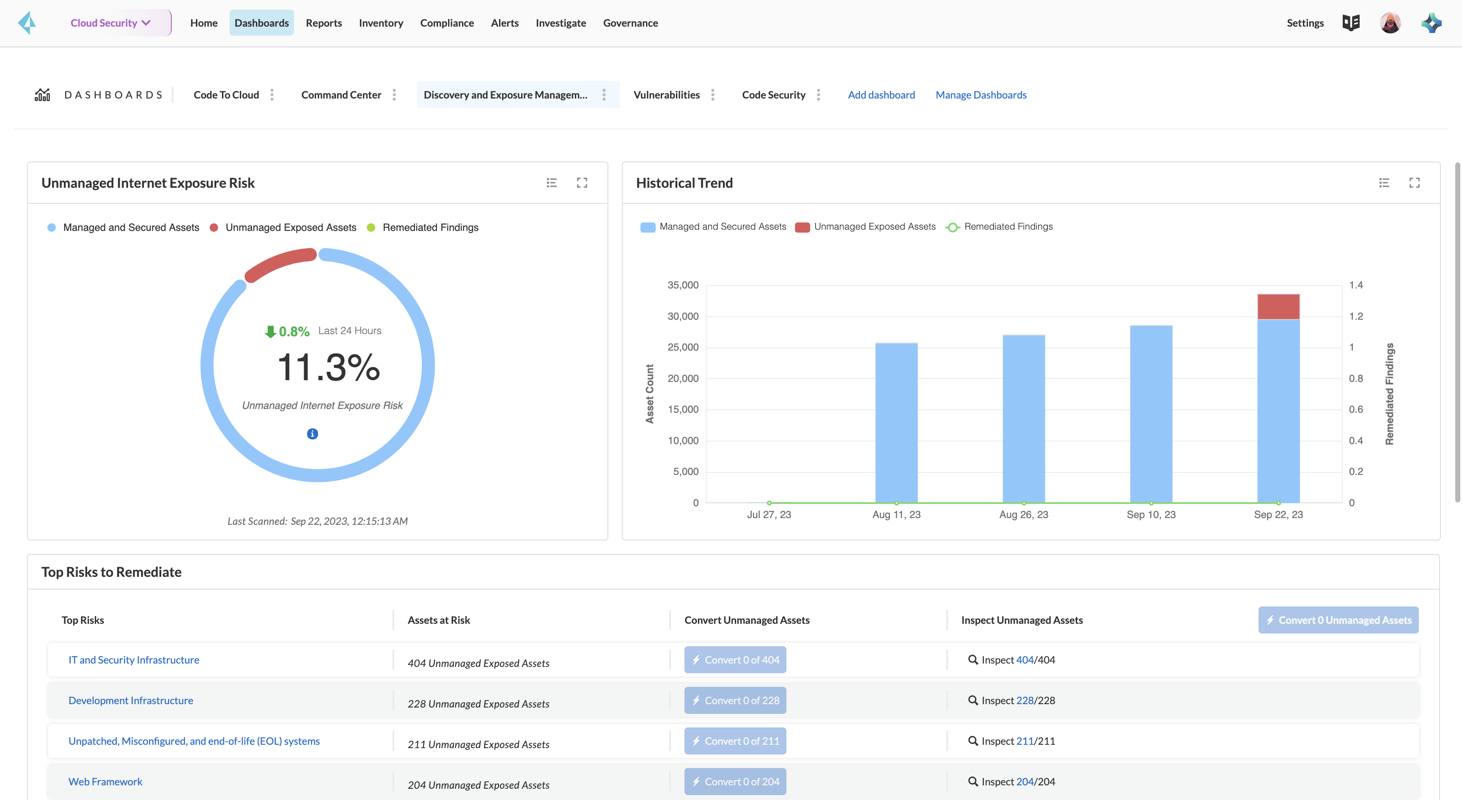 Integre ativos não gerenciados e corrija riscos