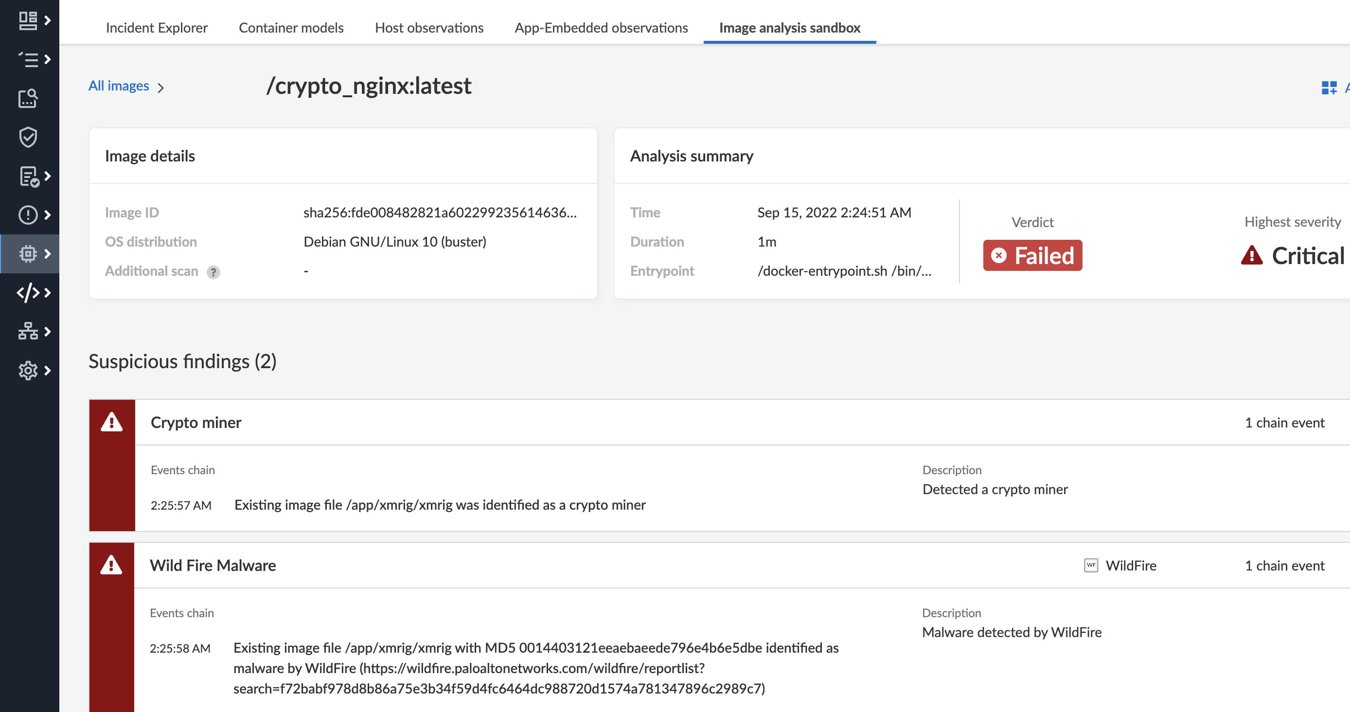 Área limitada para análise de imagem