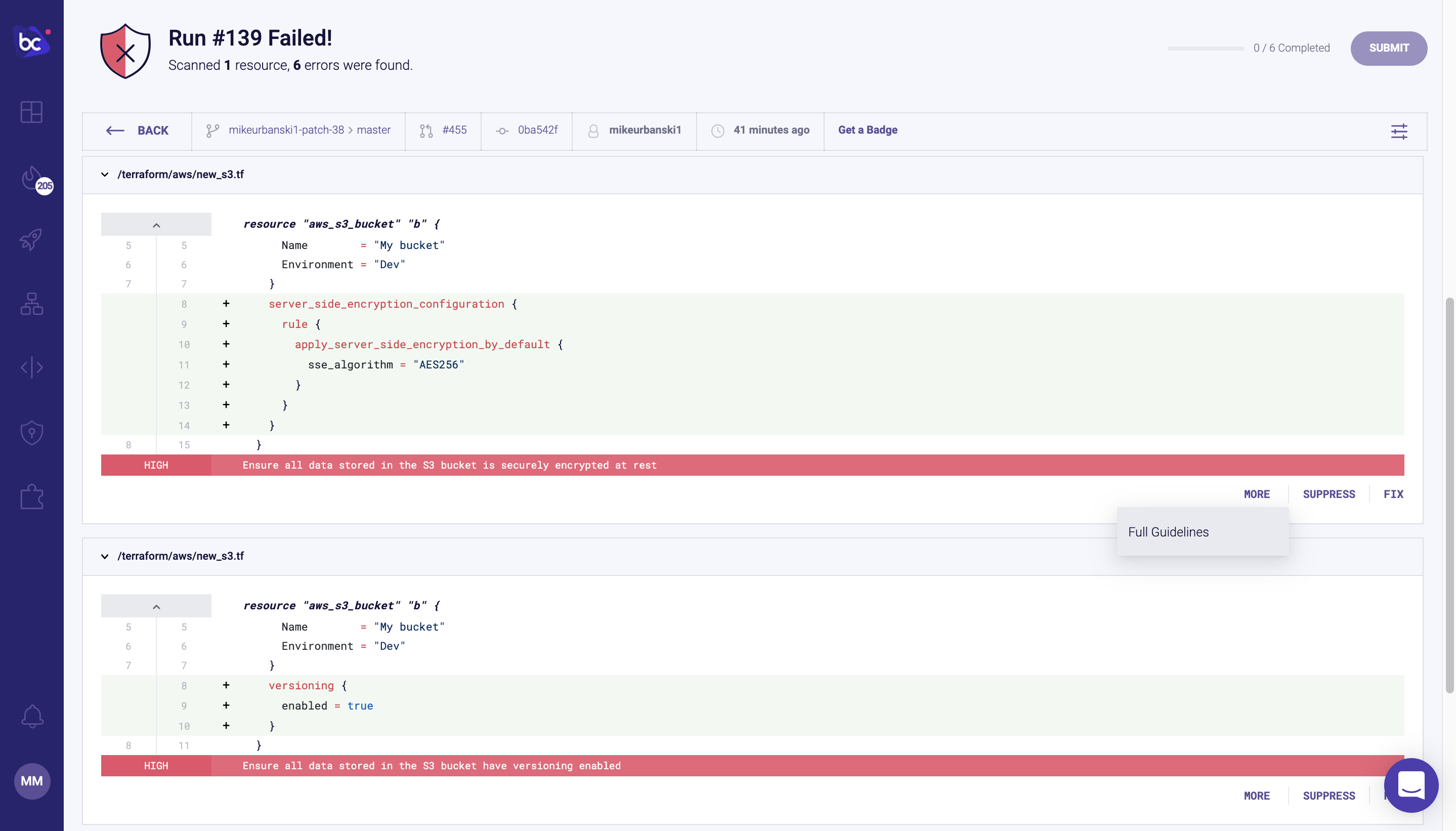 Reconhecimento de contexto e feedback acionável