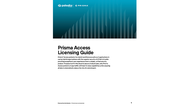 Guia de licenciamento do Prisma Access