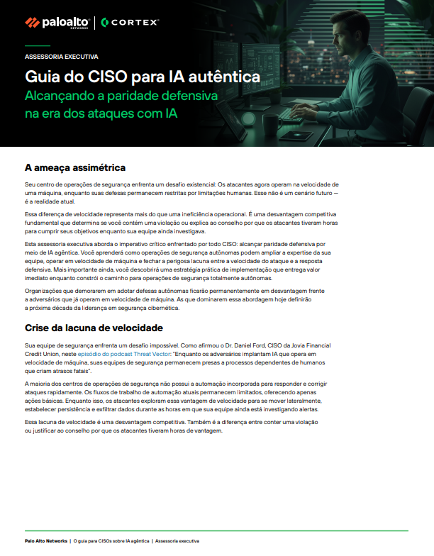 Operações de segurança autônomas: O guia dos CISOs sobre IA baseada em agentes aplicada à paridade defensiva